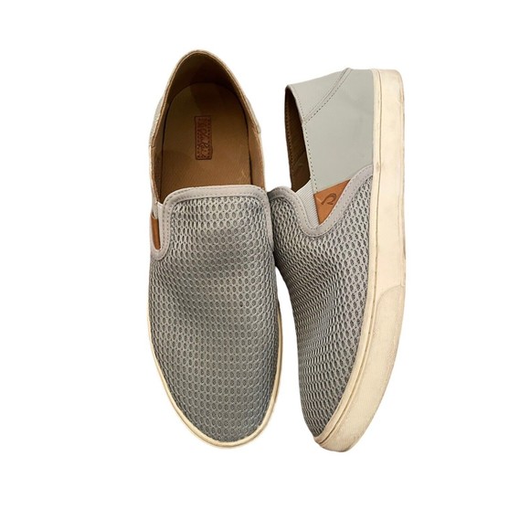 OluKai Pehuea Slip-Ons Pale Gray Mesh Women's‎ Size 10 Shoes Casual 20271-PGPG - Picture 1 of 7